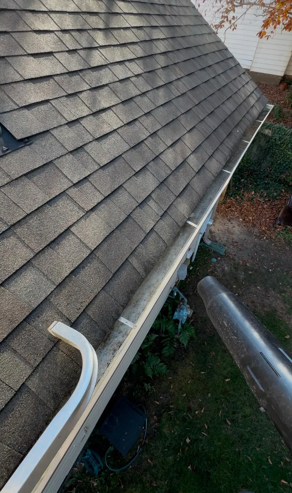 Gutter after cleaning