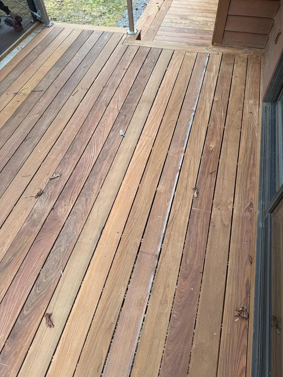 Deck before being stained