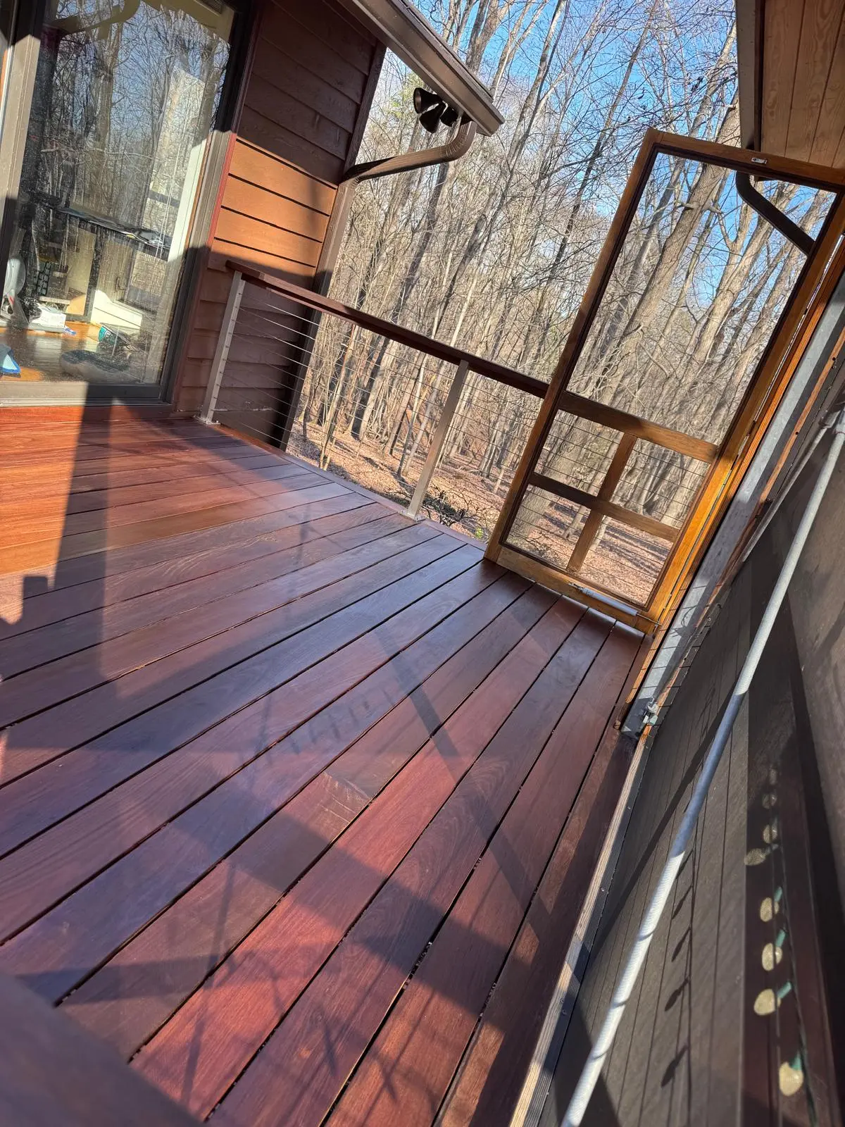 Deck after being stained